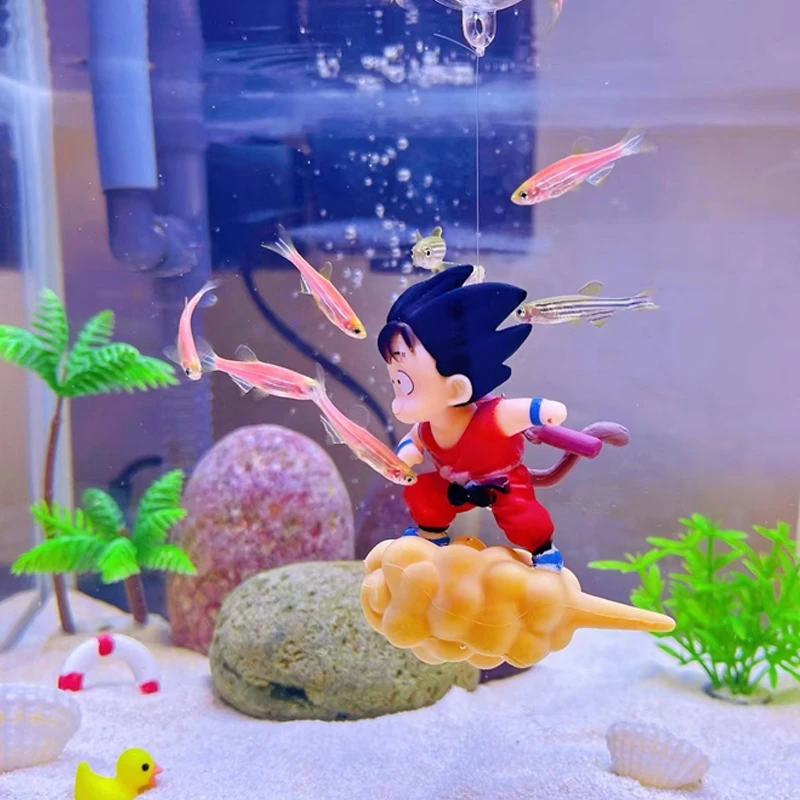 七龙珠孙悟空手办鱼缸造景摆件潜水员漂浮球水族箱观赏创意装饰品