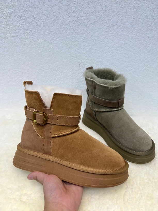 时尚防水加厚毛毛雪地靴女款短靴