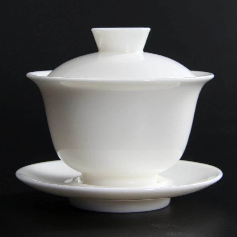 家用骨瓷茶具公道杯中式简约冲茶专用手工瓷器大礼盒包装纯白高档