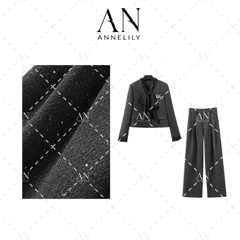 ANNELILY【温鑫】新款设计师款时尚气质百搭轻奢羽绒套装AT2410184