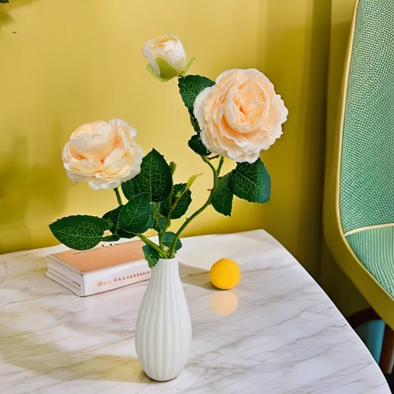 高品质牡丹花ins小清新绢花假花仿真花花艺套装餐桌客厅摆件装饰