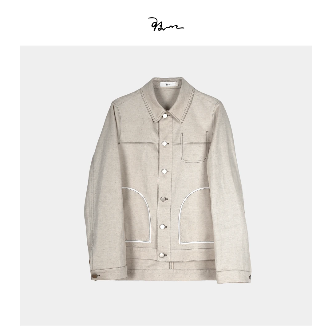 【青露】陆一口女装高端定制薄款明线外套女