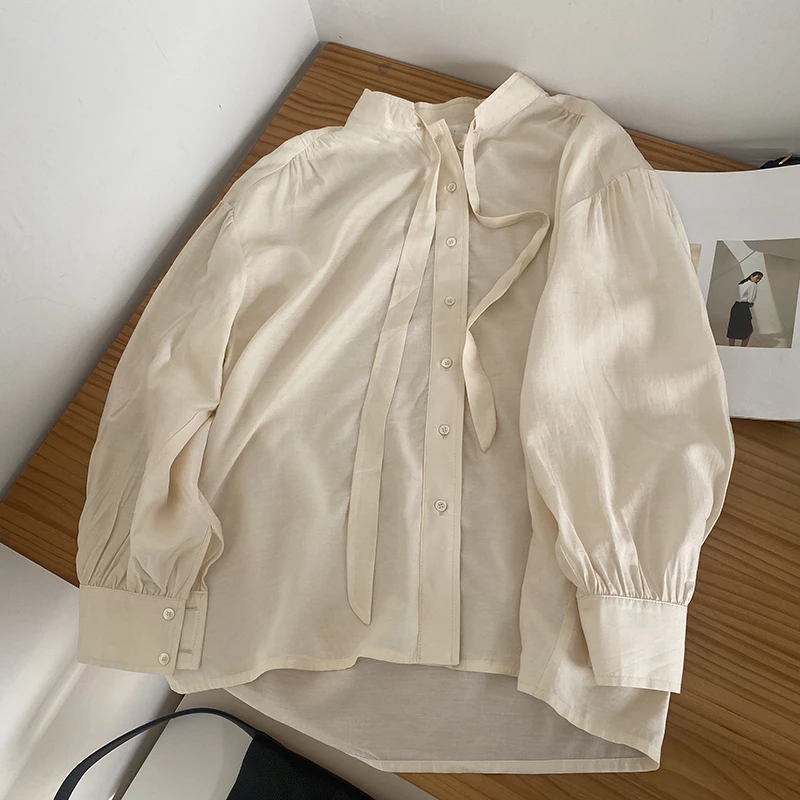 【维也纳】陆一口女装定制法式系带衬衫