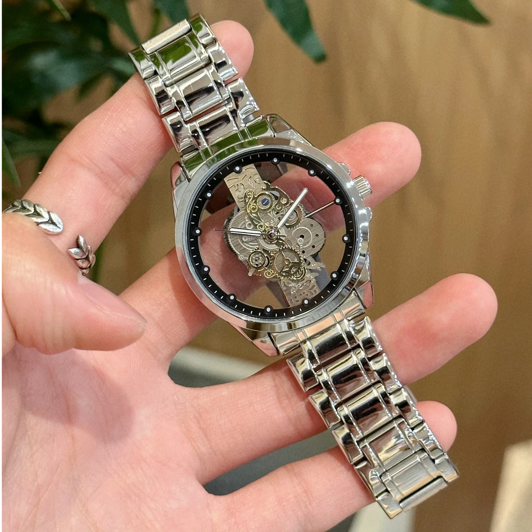 正品双面镂空全自动男士手表运动防水百搭男表