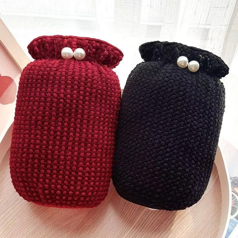 秋冬季厨房家务秋女短款袖套加厚防污羽绒服护袖保暖珍珠成人学生