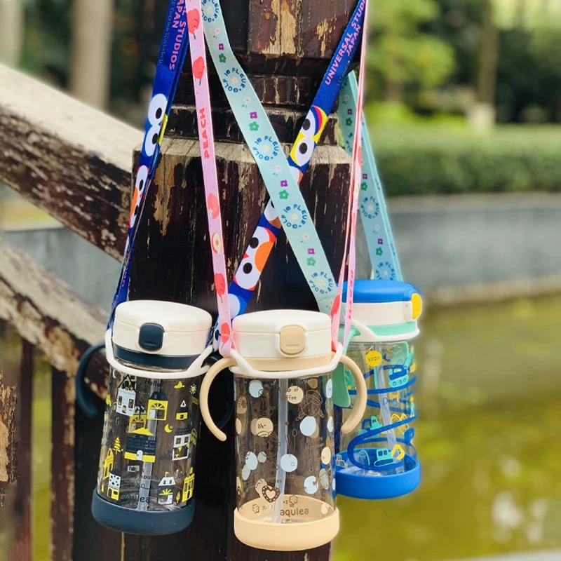 背水神器通用水瓶水杯背带斜跨绳儿童出门便携式矿泉水饮料瓶挂绳