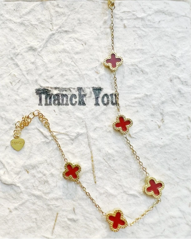 钛钢贝壳手链 GemSparkle系列幸运四叶草手链女生轻奢时尚双面