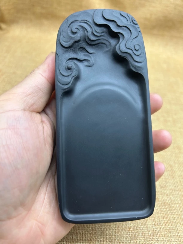 歙砚祥云小楷砚台14.5*6.5*2.5新款上新