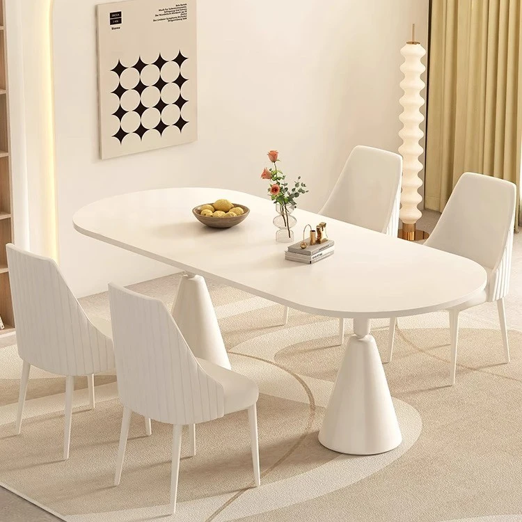 饭桌轻奢大理石进口岩板餐桌椅组合饭桌简约现代网红餐桌0006XZY