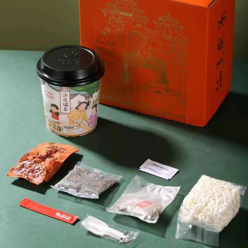 擂茶广东汕尾海陆丰特产正宗好吃香酥炒米花生芝麻早餐午餐下午茶