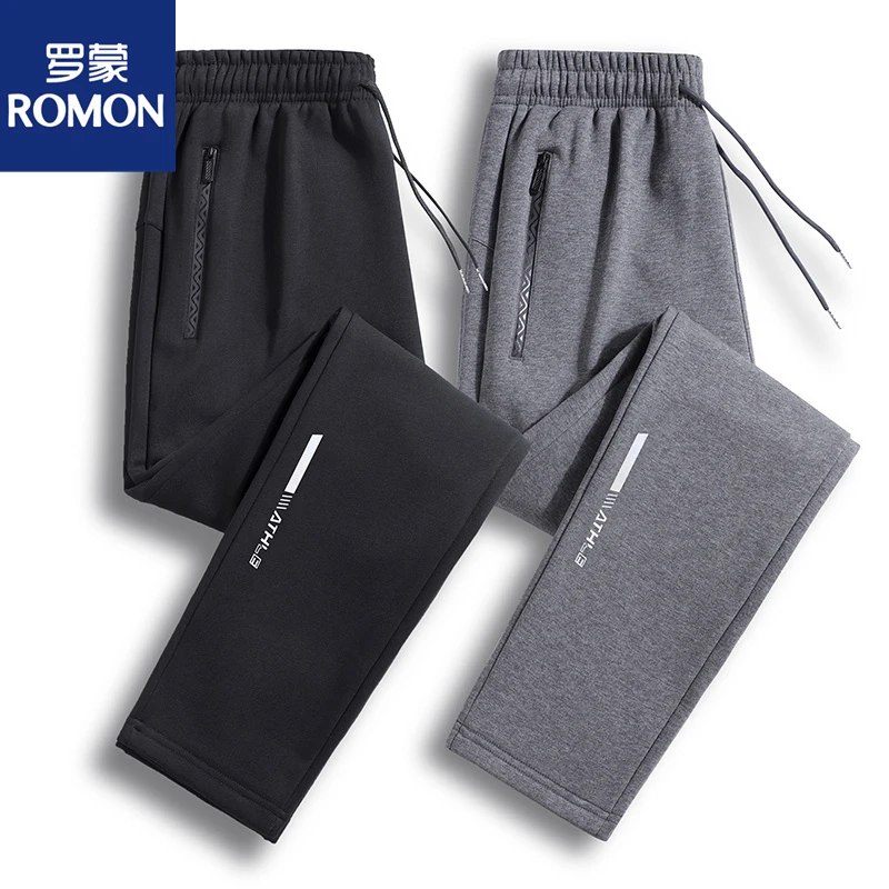 Romon/罗蒙春秋男休闲裤棉裤运动裤裤子大码8XL宽松长裤男士卫裤