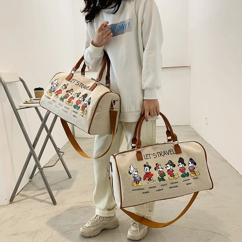 轻便帆布包女包短途旅行女包潮大容量旅行包