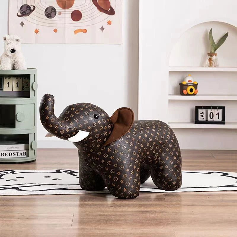 大象换鞋凳动物坐凳小象凳子进门穿鞋凳客厅脚凳乔迁礼物法斗凳子