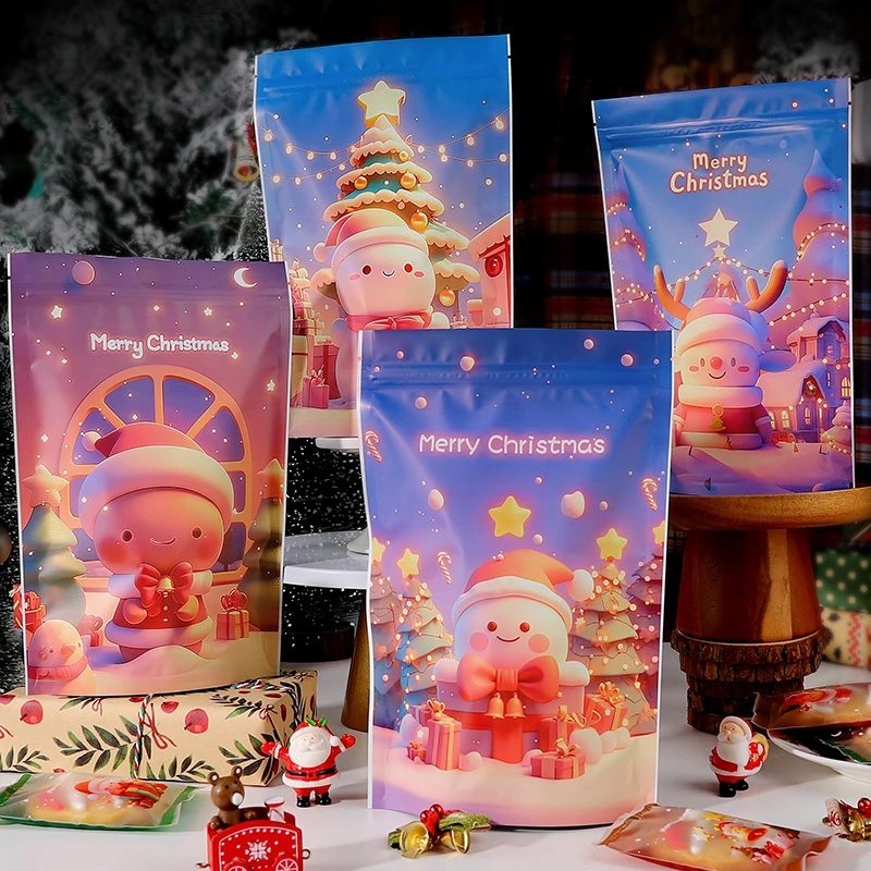 2024卡通雪人圣诞节礼品袋平安夜伴手礼送礼儿童零食糖果包装袋