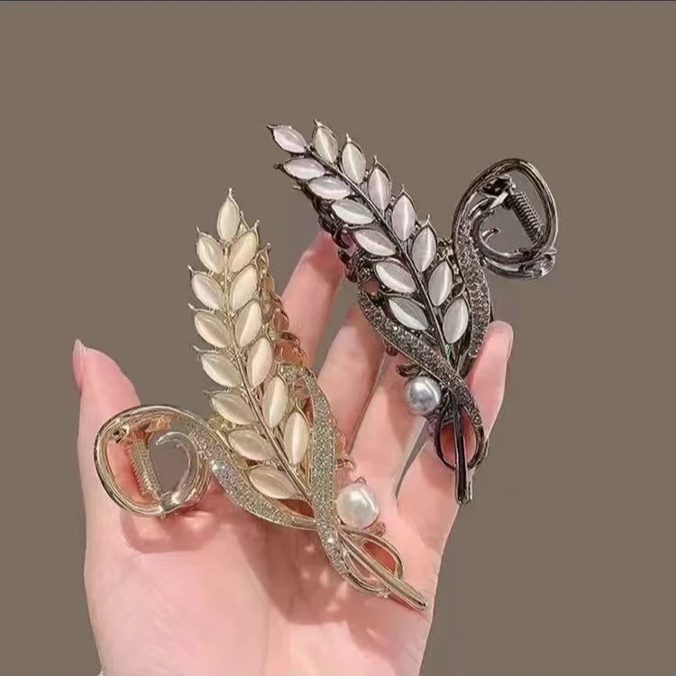 新款麦穗发夹后脑勺抓夹大号优雅气质女发饰时尚轻奢轻奢ins