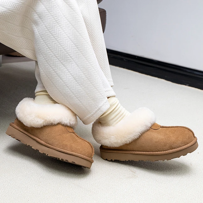 【薄底塔次特】桑坡村羊皮毛一体时尚百搭保暖雪地靴