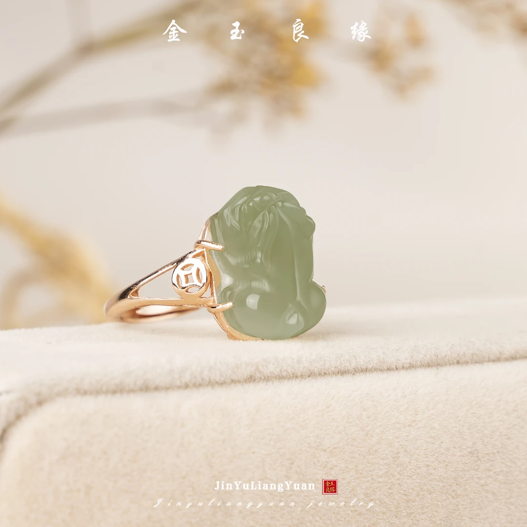 金玉良缘  春日珠宝 小众貔貅戒指  颜色多样性发1