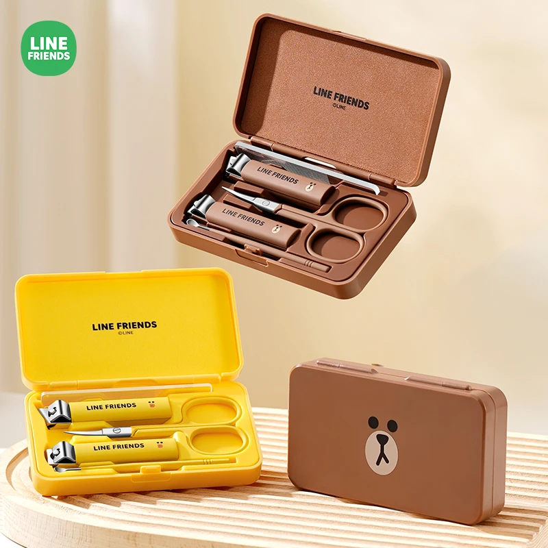 creative art布朗熊指甲刀套装工具女生可爱家用指甲钳剪刀挖耳勺