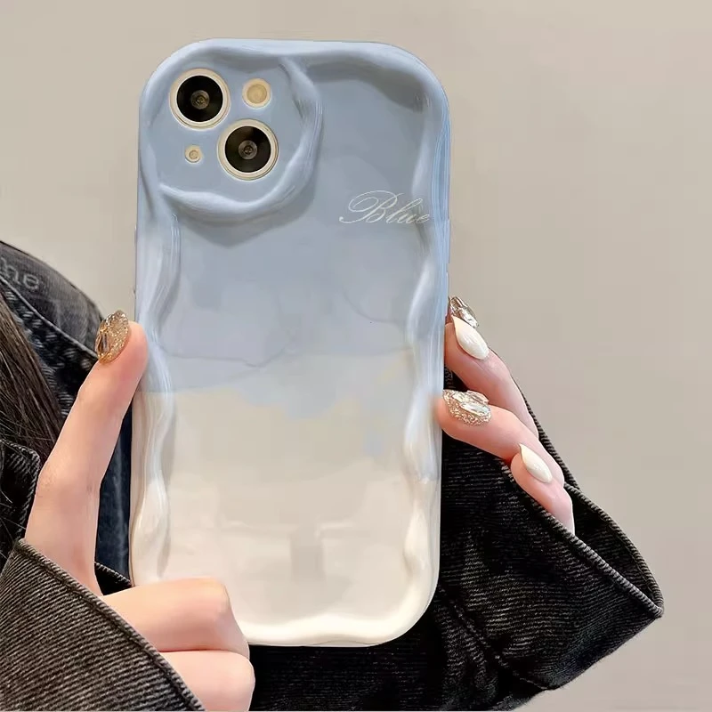 适用【苹果/华为/oppo/vivo/小米】情侣日韩简约晕染色全包手机壳套