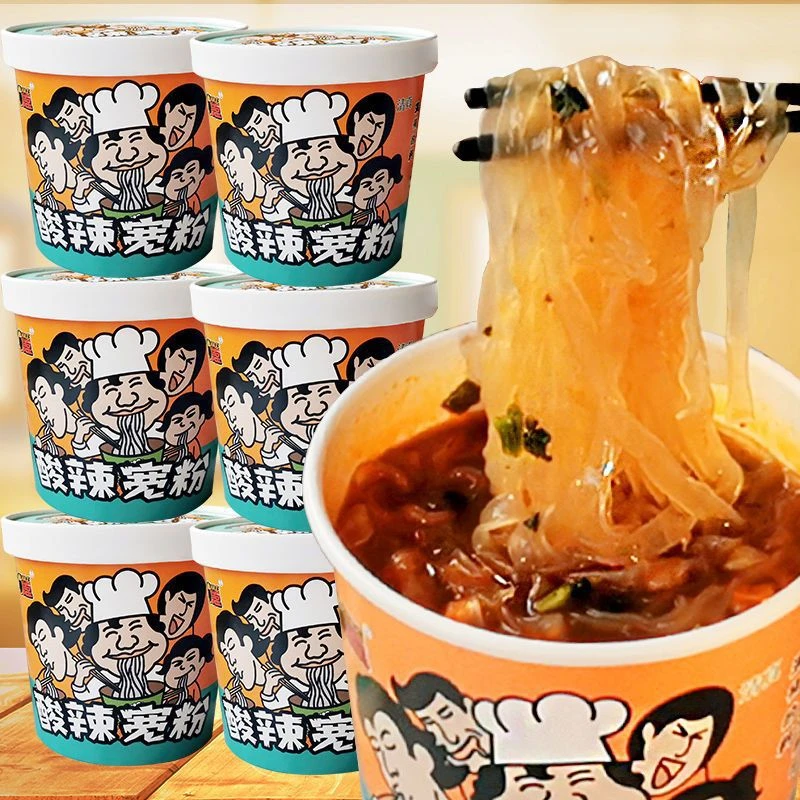 80食堂酸辣宽粉143g非油炸粉饼休闲办公懒人夜宵嗦粉爽口美味