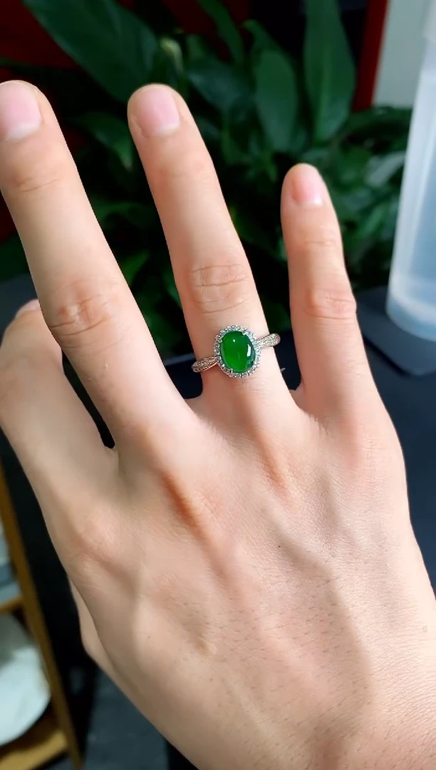 【闪购商品】翡翠戒指银S925镶嵌.........