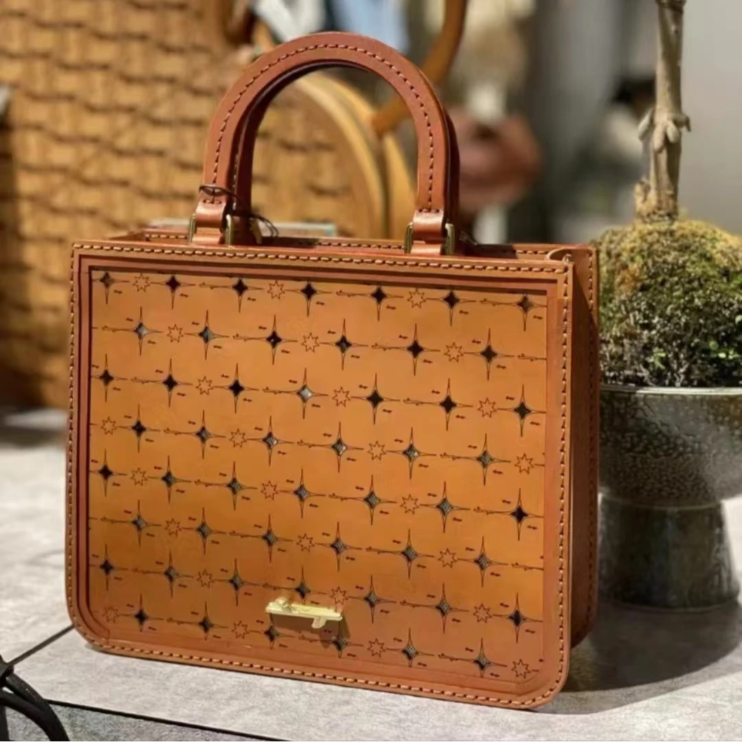 HERBAL HEAVEN/食草堂食草堂手工植鞣牛皮手提包 漫星-3