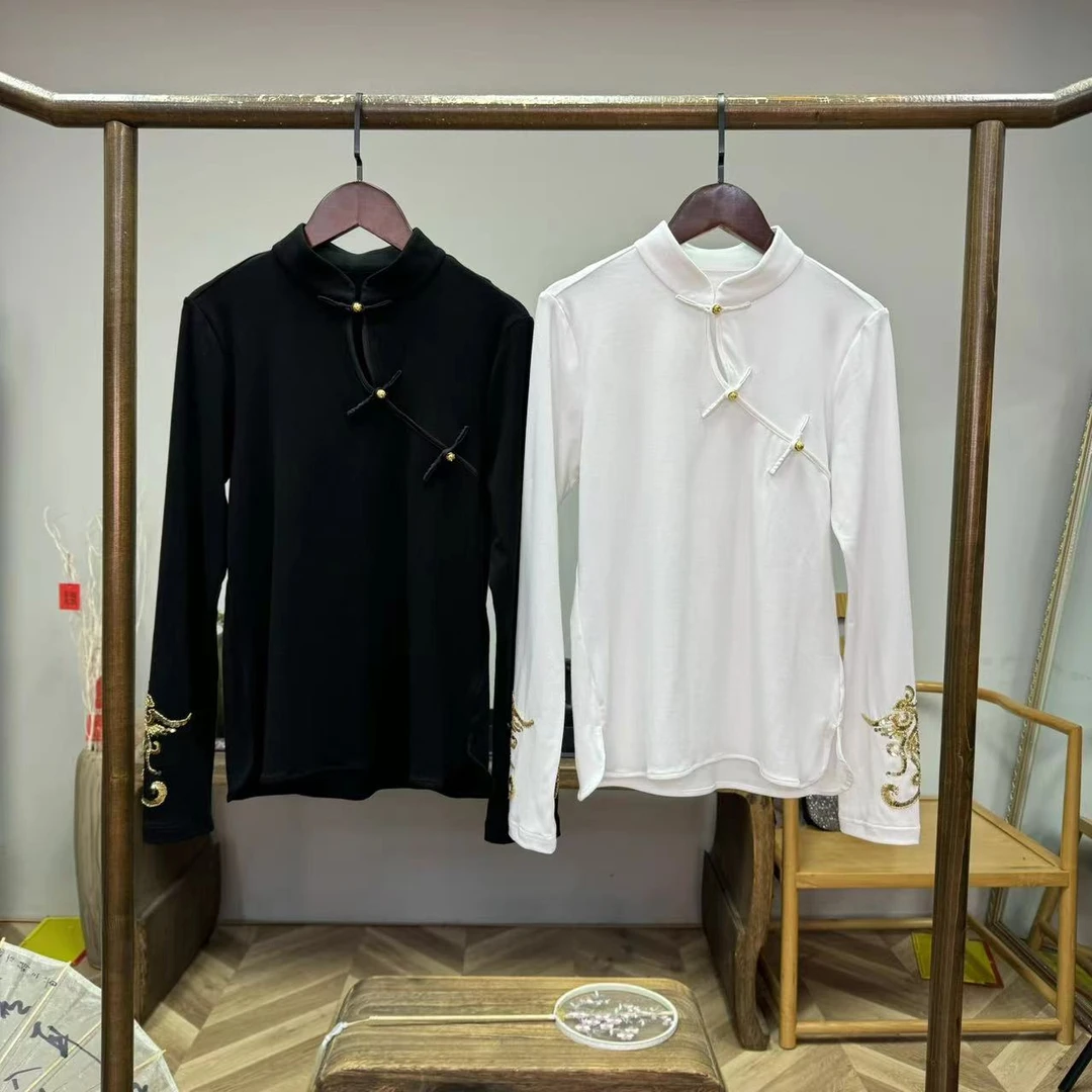 凤来仪！超软糯针织国风新中式重工刺绣打底！GZ3576