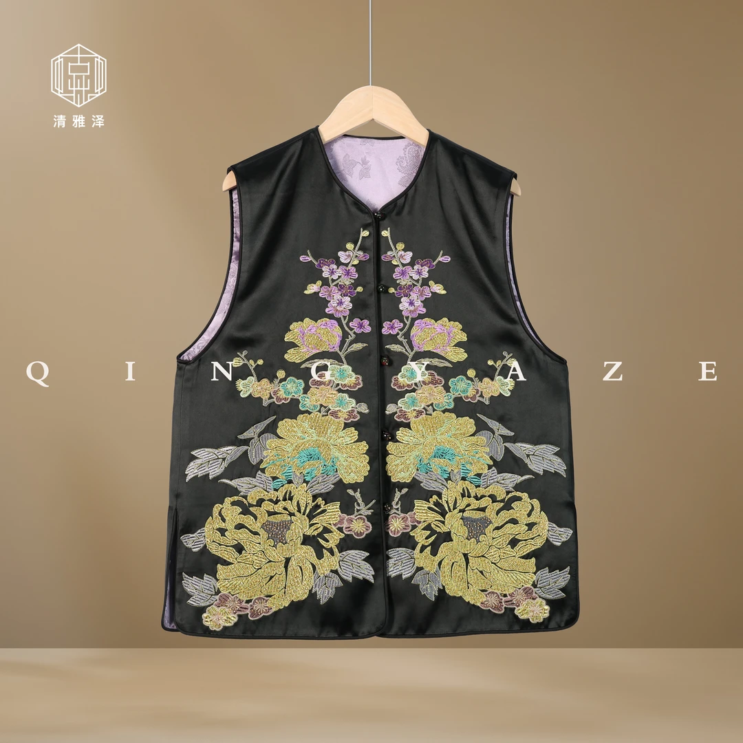 国色天香！重工刺绣钉珠新中式马甲！GZ4464