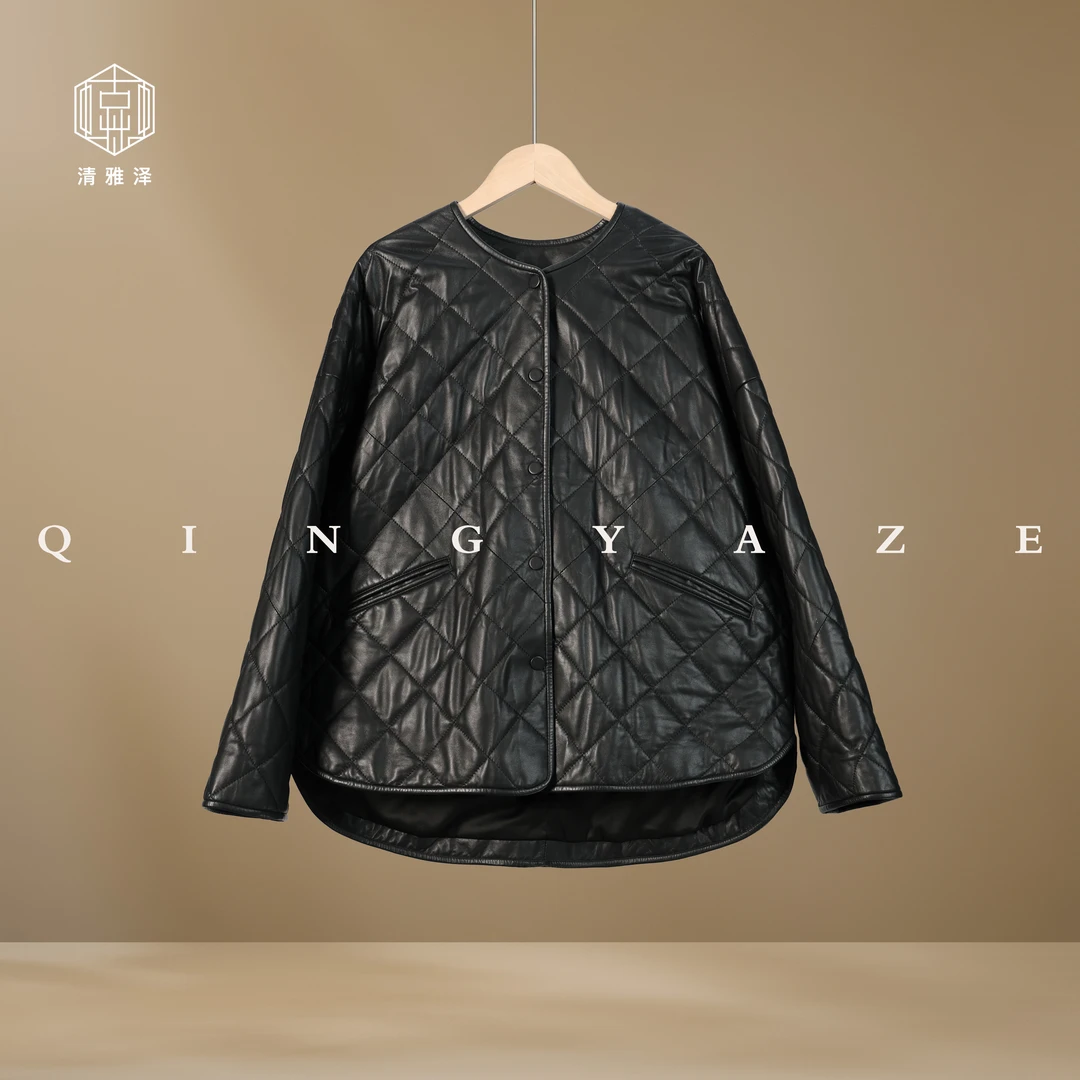 终身保养！意大利进口亚斯特无涂绵羊皮外套！GZ4651