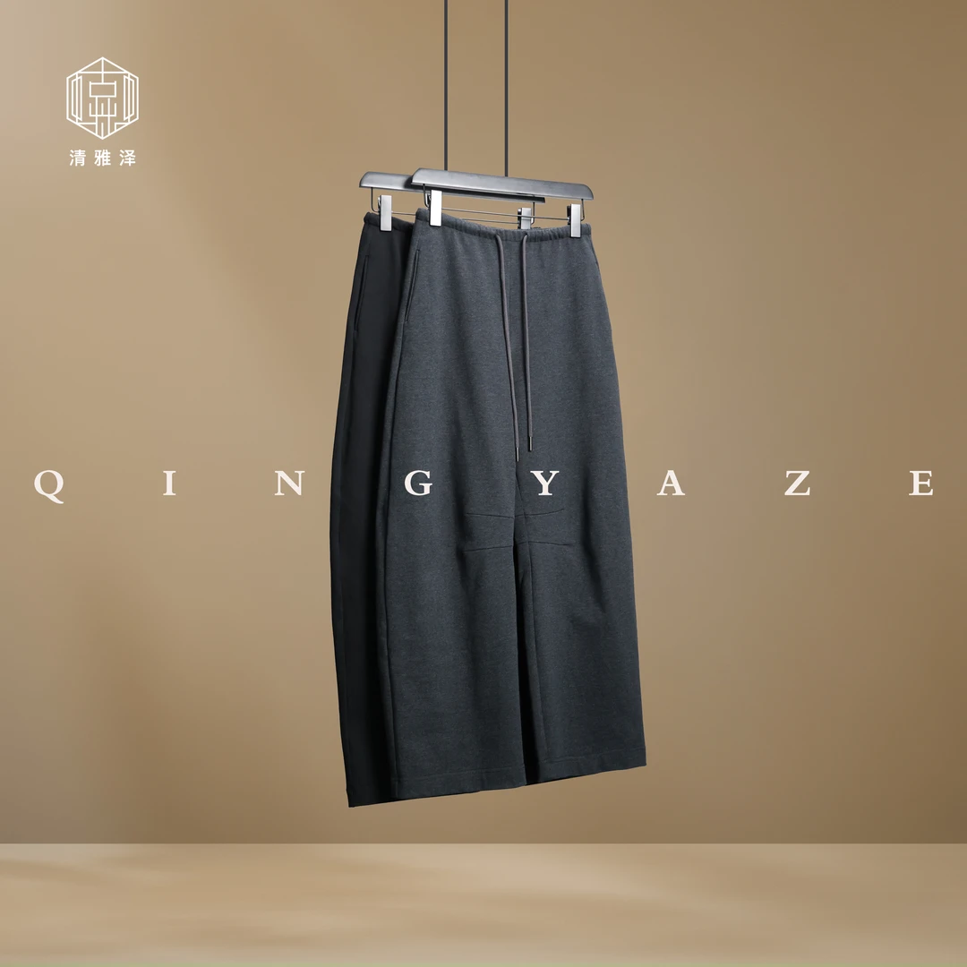 松弛质感！纯棉抽绳结构弯刀卫裤！GZ4895