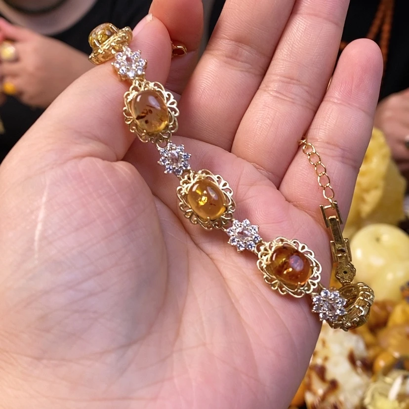 【闪购商品】琥珀（花珀）珠宝奇石未镶嵌淡****福无证书