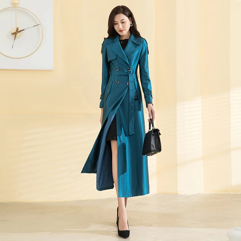 中长款双排扣风衣外套轻奢时尚收腰秋冬短款品牌春秋夏季迷离外搭