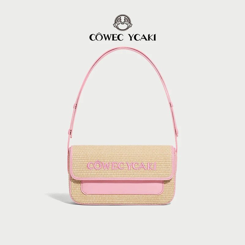 【官方正品】Cowec Ycaki2023年新款小众编织款单肩包腋下小方包z