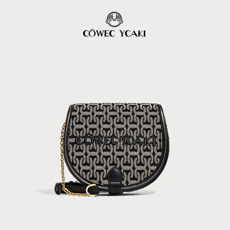【官方正品】Cowec Ycaki 斜挎包女百搭包包新款潮单肩小众马鞍包z
