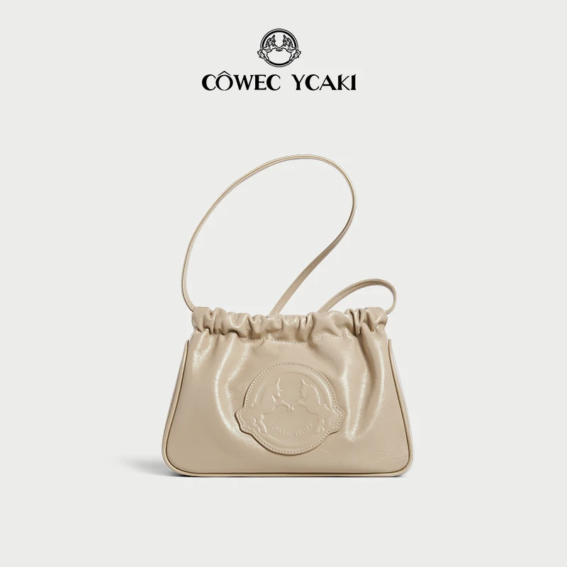 【官方正品】CowecYcaki2024新款包包女抽绳包斜挎包云朵包z