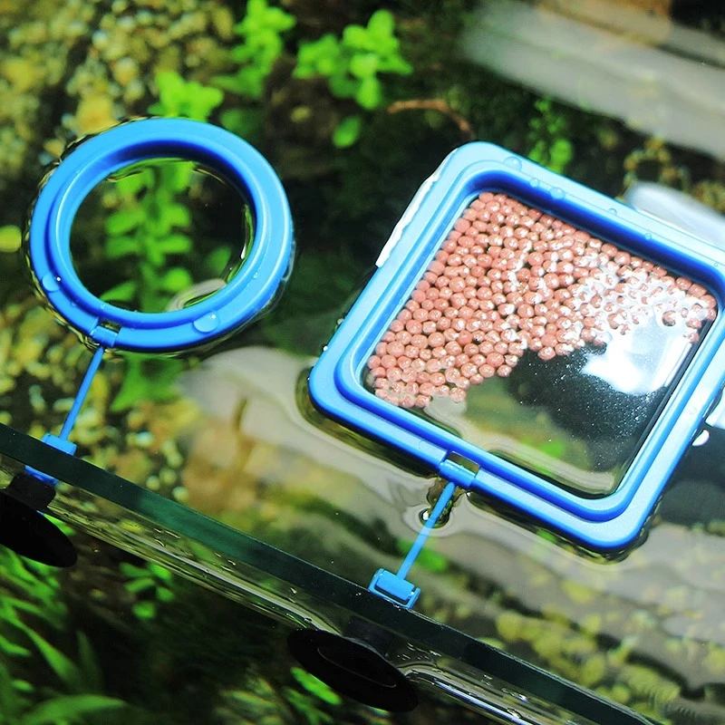 鱼缸喂食圈鱼缸防飘散自动迷你喂食圈饲料水族投食迷你鱼缸喂食圈