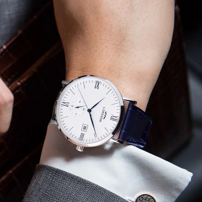 罗臣LORSSON气质手表男防水机械表德国手表原装进口传承系列潮流