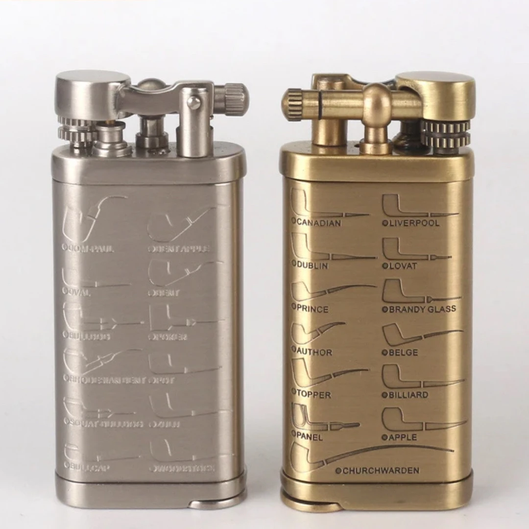 季风烟斗打火机气体复古砂轮点火多功能充气打火机男士礼品便携