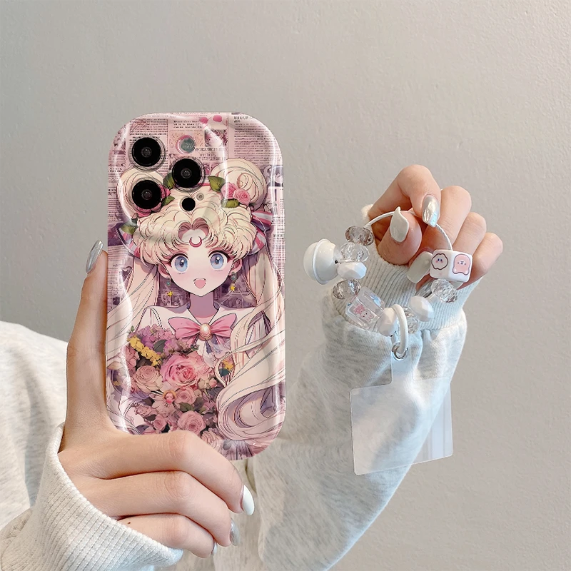 复古水冰月曲边纹全包苹果15手机壳(华为oppo小米vivo)mate60创意