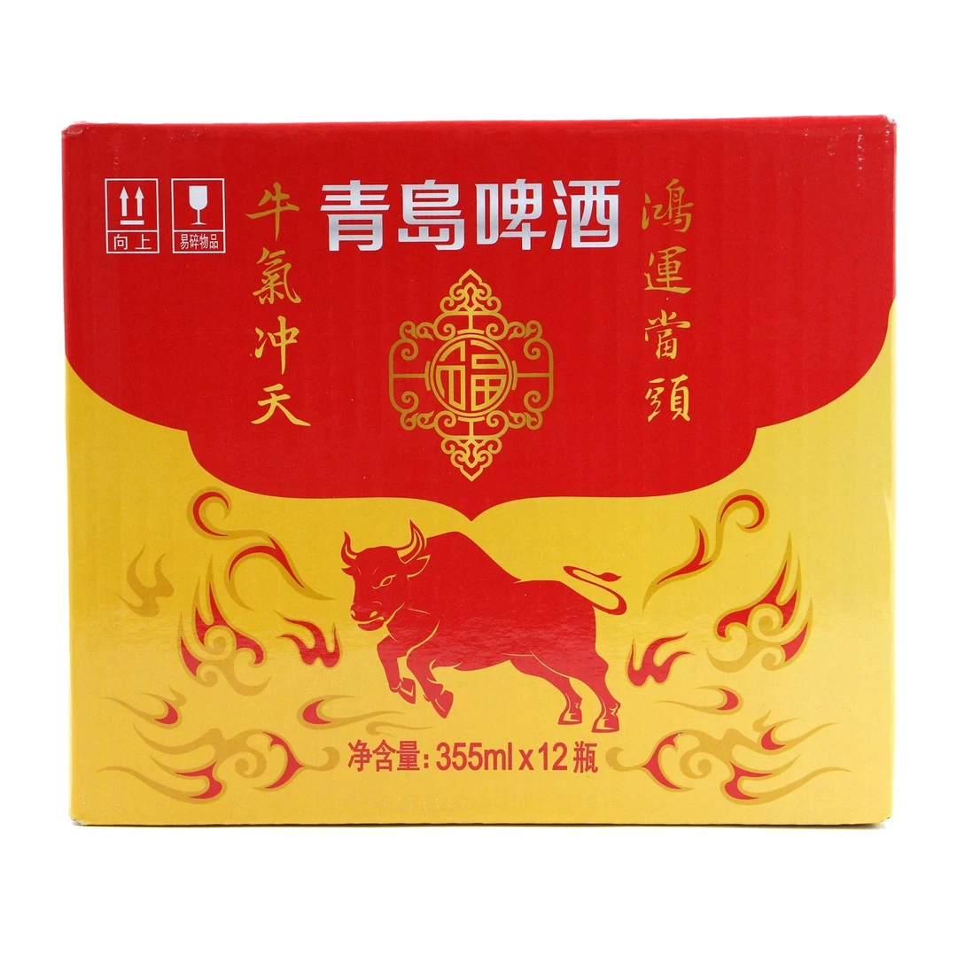 TSINGTAO/青岛啤酒鸿运当头4020ml(355ml*12瓶)