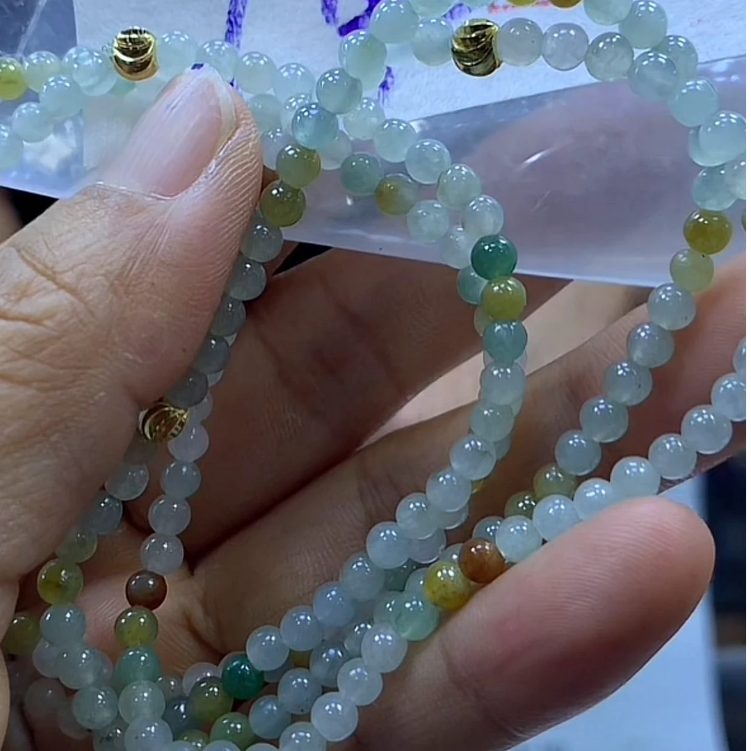 天然翡翠手串66元#多样性拍一发一毛货精抛光