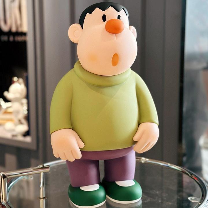 23cm塑料款歪头橘红胖虎大手办卡通客厅小摆件玩偶玩具生日礼物