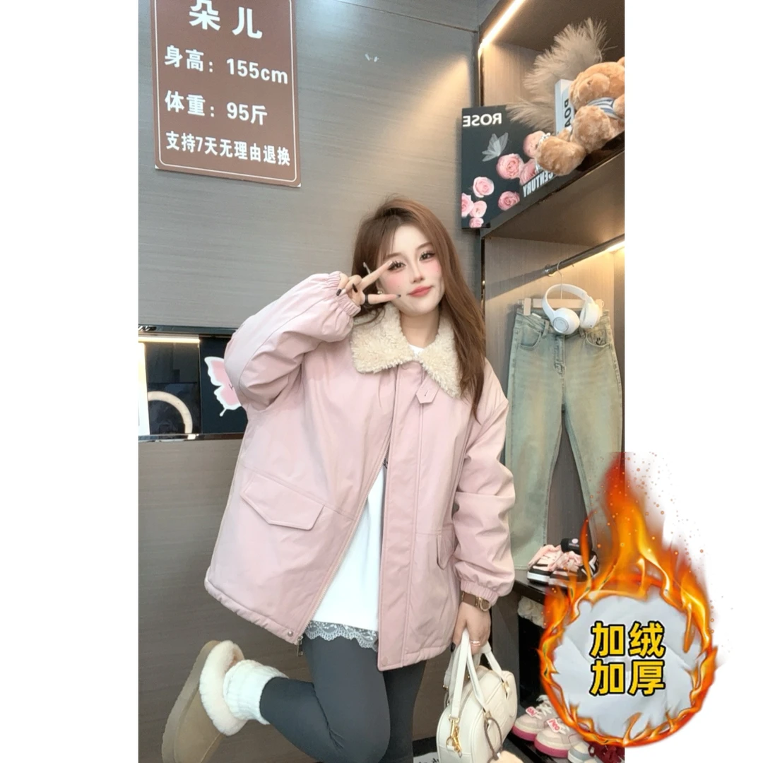7-朵儿原创-【绵绵奶盖】防水加绒加厚外套冬季新款时尚韩版QK973