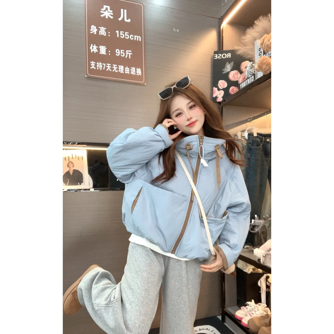 7-3朵儿原创-【松茶可可】冬季新款加棉加厚休闲百搭韩版外套QK979