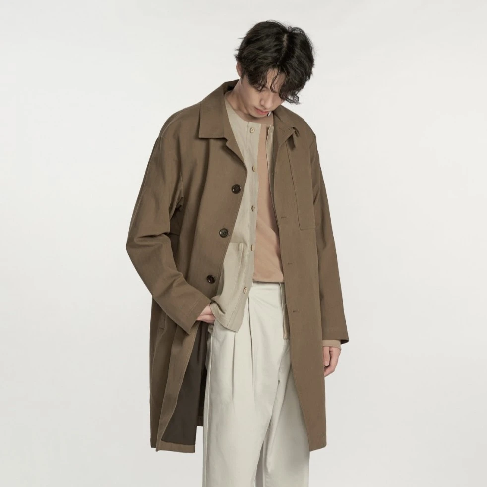 Liberty Kostume 秋冬风衣翻领宽松韩版情侣潮休闲风衣大衣外套男
