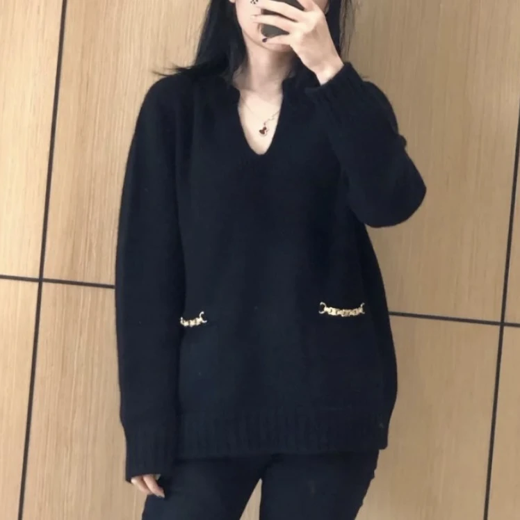 99新 Celine/思琳 【小北】P234553335/凯旋门链条 针织衫 M码