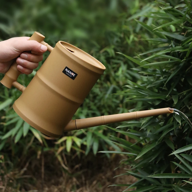 绿植塑料竹筒长嘴浇水壶庭院家居专用淋花壶喷壶园艺养花洒水