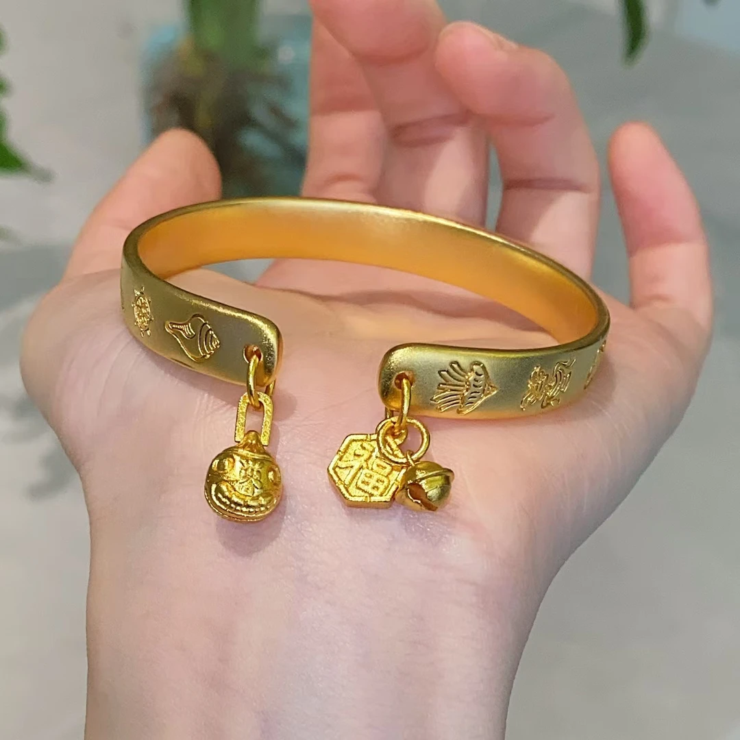 【清货专属链接】 SZ1184 福牌铃铛吞金兽吉言手镯