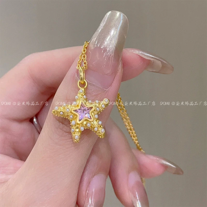 XL3185 海星项链五角星坠链甜美气质百搭精致女饰品