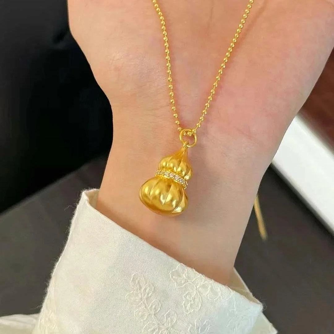 XL3612 点钻南瓜葫芦项链气质小众锁骨链百搭日常